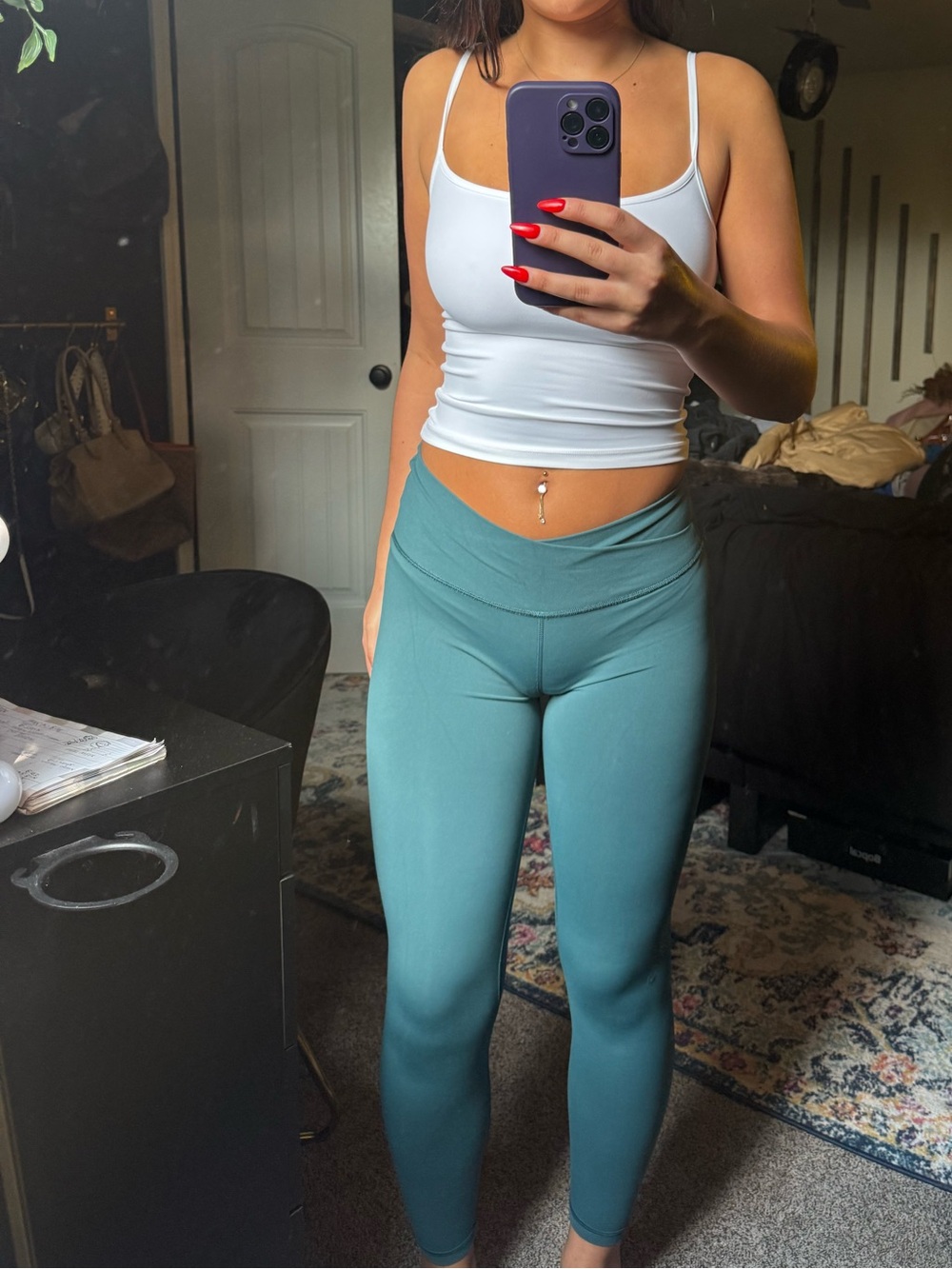 High-Waist V-Sculpt Leggings in Teal